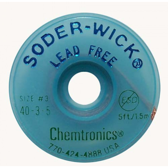 CHEMTRONICS SODER-WICK PB FREE SD 2.8MM 40-4-5