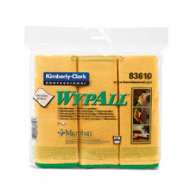 WYPALL* Microfibre Cloths with MICROBAN Antimicrobial Product Protection - Yellow