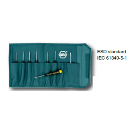 Wiha #Set 8 Pcs. TORX® Precision ESD Safe Dissipative Handle Set In Pouch